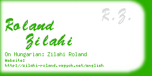 roland zilahi business card